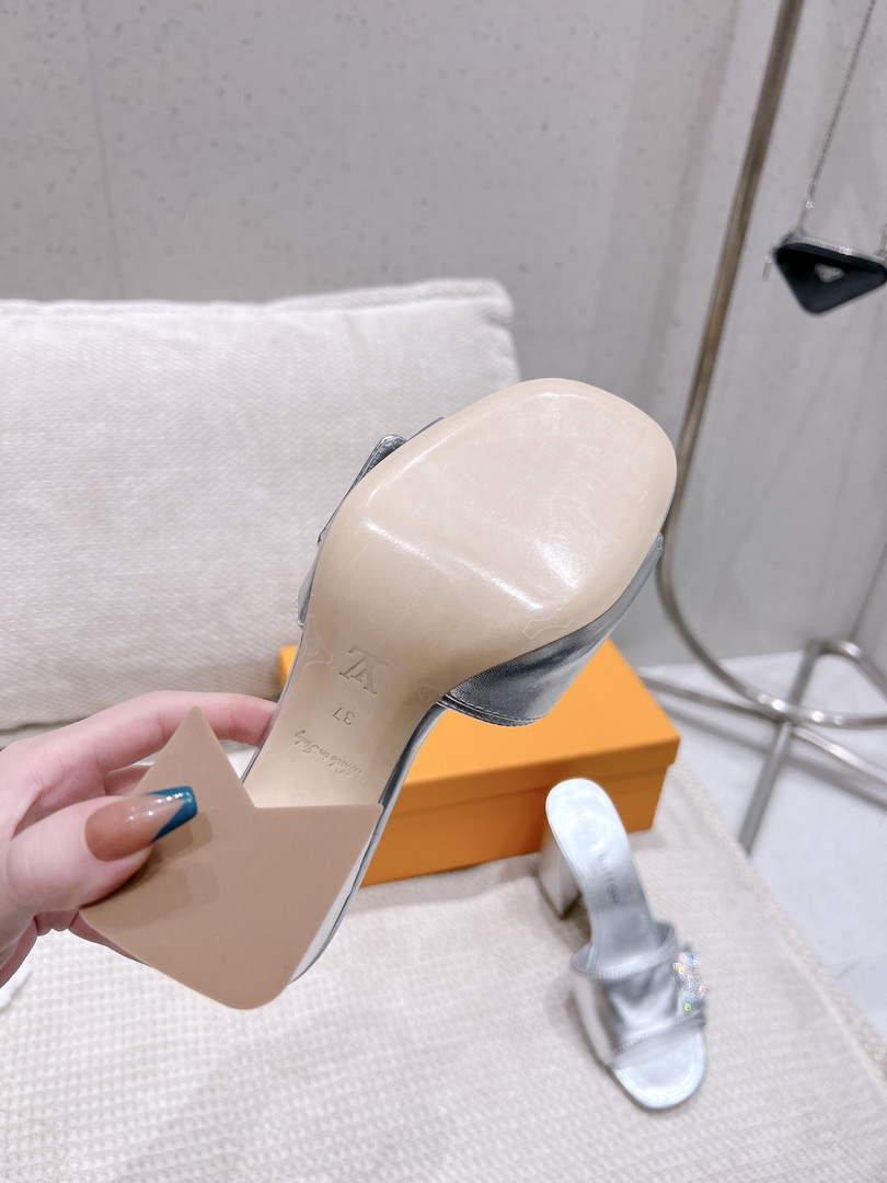 LV 1AB1JL Louis Vuitton Women's Shake Mules heel 9.5cm L68253
