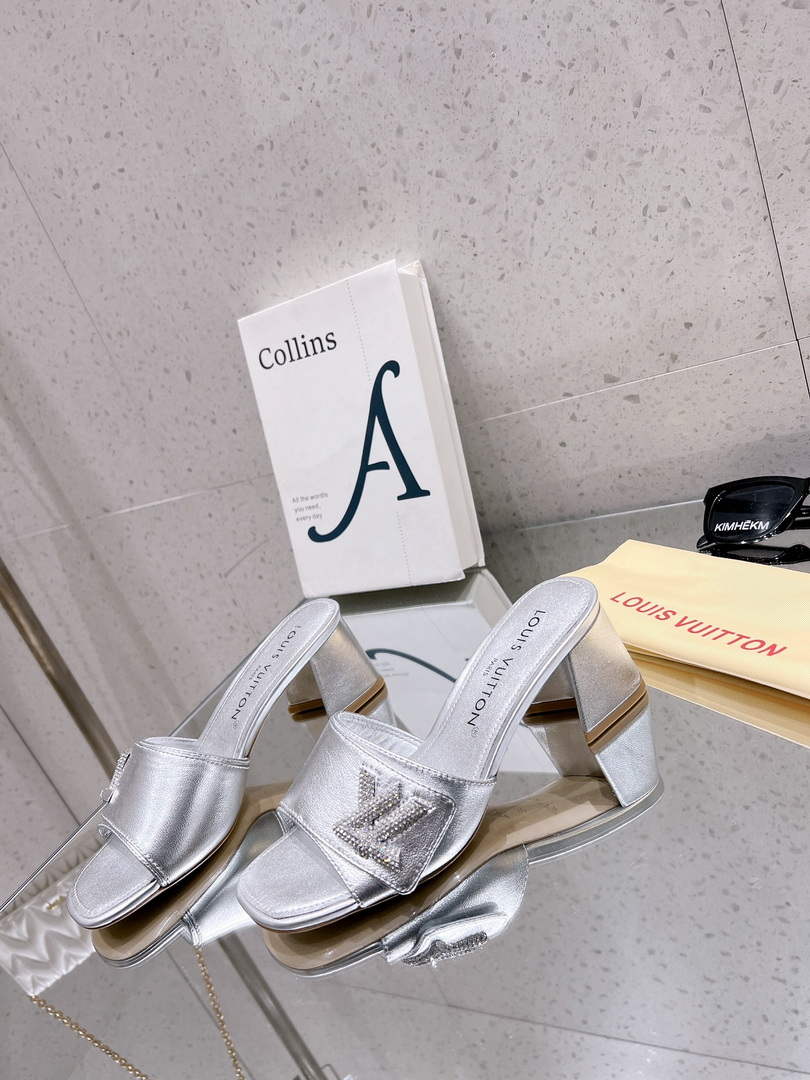 LV 1AB2OR Louis Vuitton Women's Shake Mules heel 5.5cm L68261