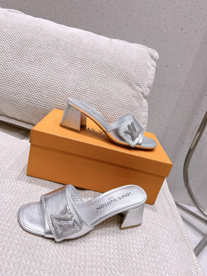 LV 1AB2OR Louis Vuitton Women's Shake Mules heel 5.5cm L68261