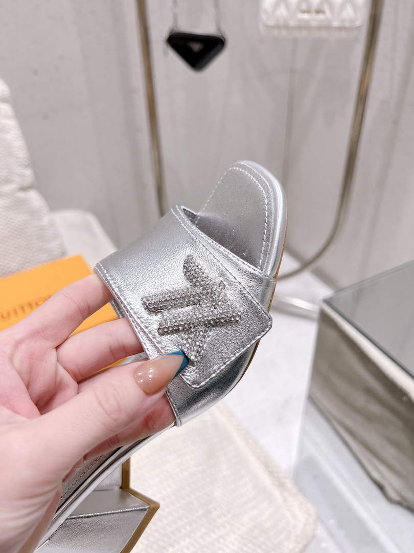 LV 1AB2OR Louis Vuitton Women's Shake Mules heel 5.5cm L68261
