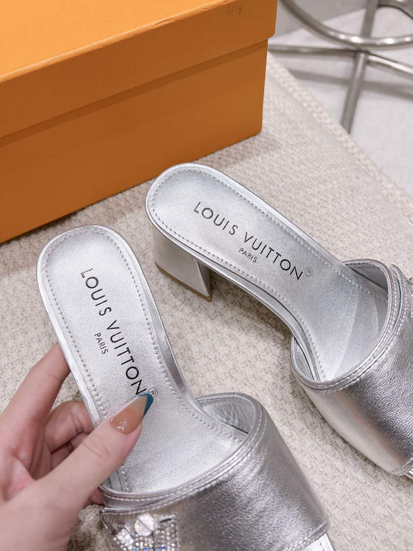 LV 1AB2OR Louis Vuitton Women's Shake Mules heel 5.5cm L68261