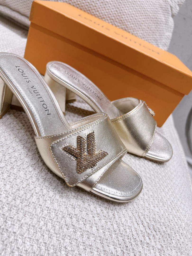 LV 1AB2OR Louis Vuitton Women's Shake Mules heel 5.5cm L68262