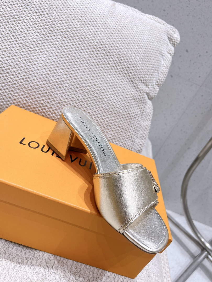 LV 1AB2OR Louis Vuitton Women's Shake Mules heel 5.5cm L68262