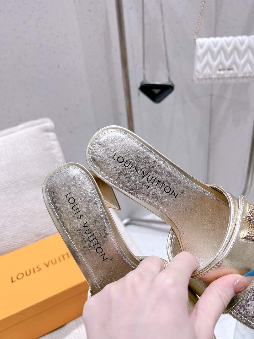 LV 1AB2OR Louis Vuitton Women's Shake Mules heel 5.5cm L68262