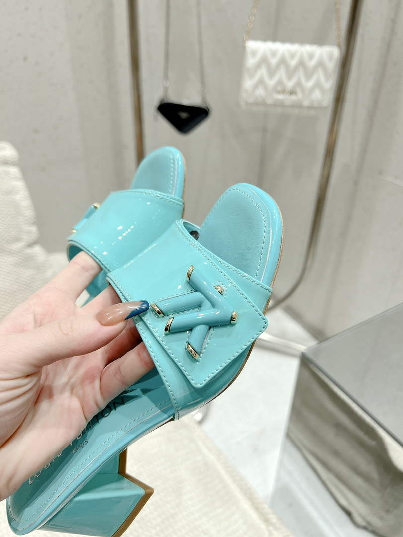LV 1AB2OR Louis Vuitton Women's Shake Mules heel 5.5cm L68263