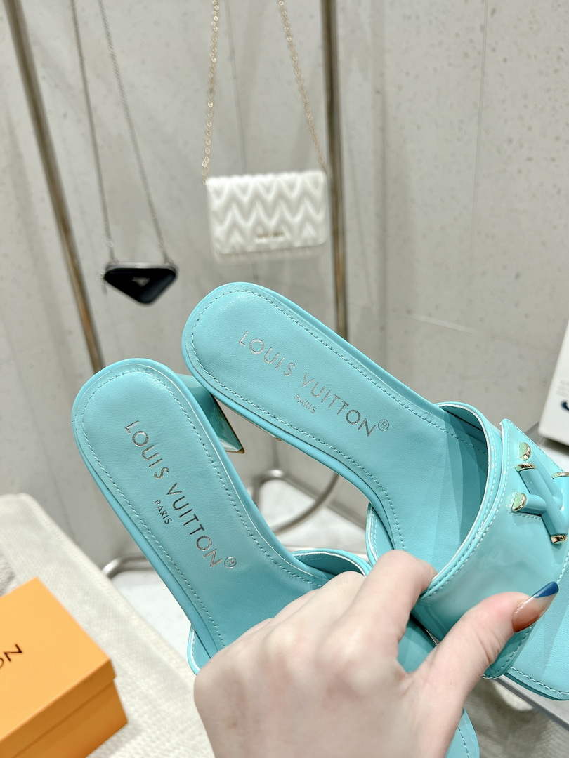 LV 1AB2OR Louis Vuitton Women's Shake Mules heel 5.5cm L68263