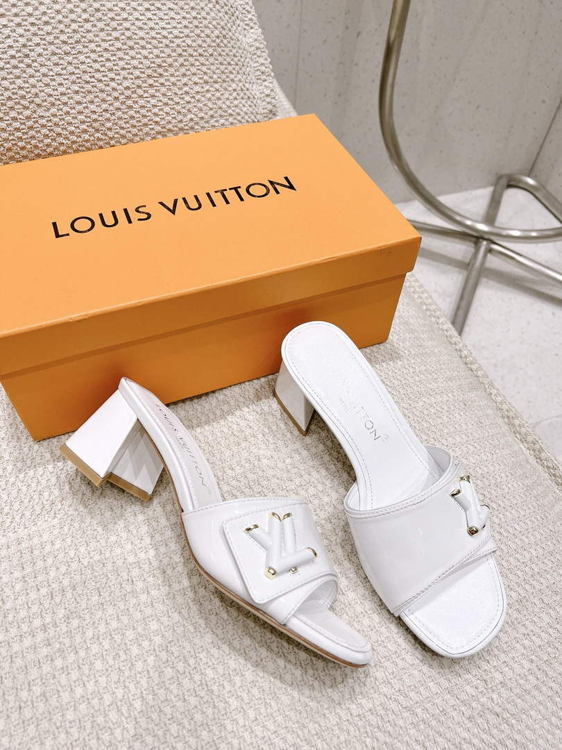 LV 1AB2OR Louis Vuitton Women's Shake Mules heel 5.5cm L68266