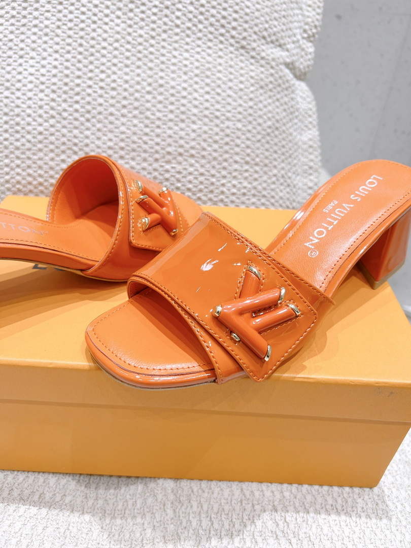 LV 1AB2OR Louis Vuitton Women's Shake Mules heel 5.5cm L68267