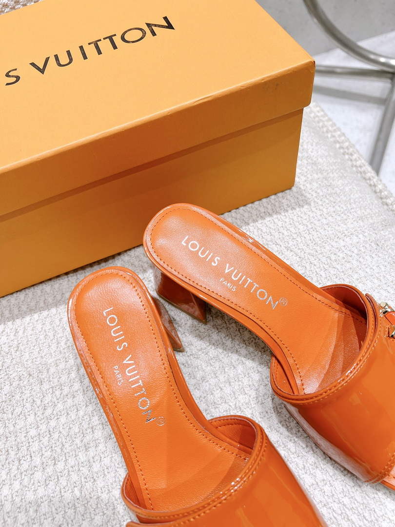LV 1AB2OR Louis Vuitton Women's Shake Mules heel 5.5cm L68267
