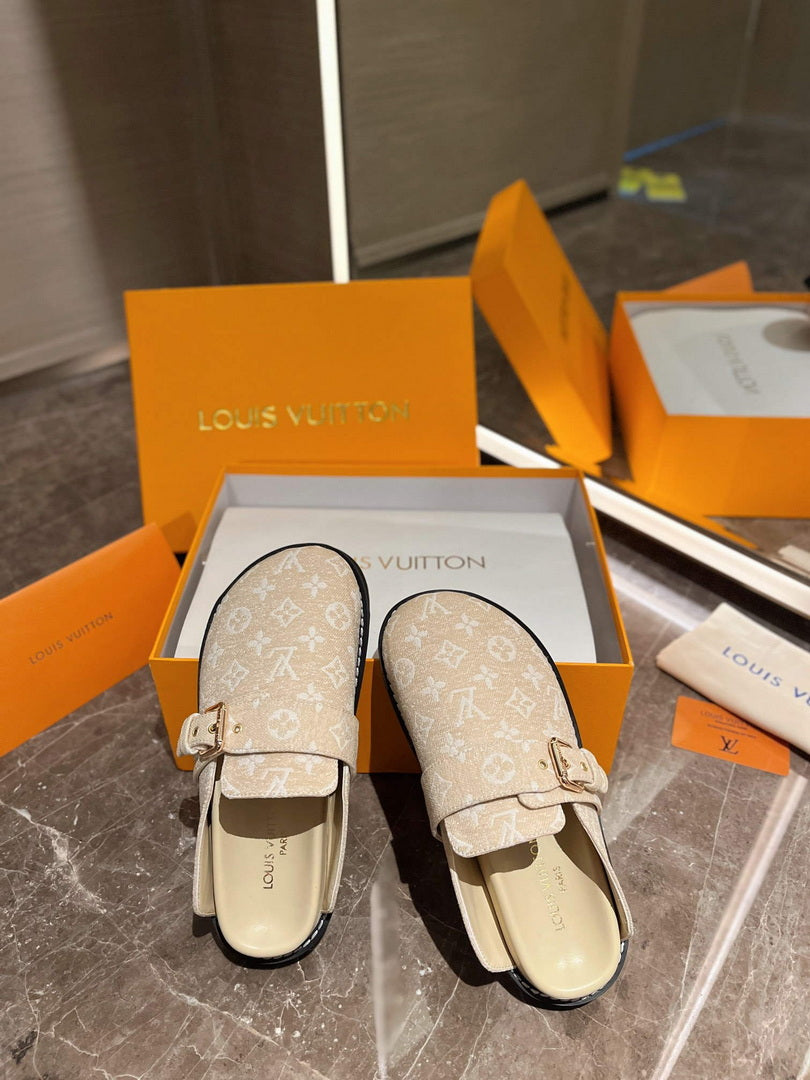 LV 1AB3PU Louis Vuitton LV Cosy Flat Comfort Clogs L99024