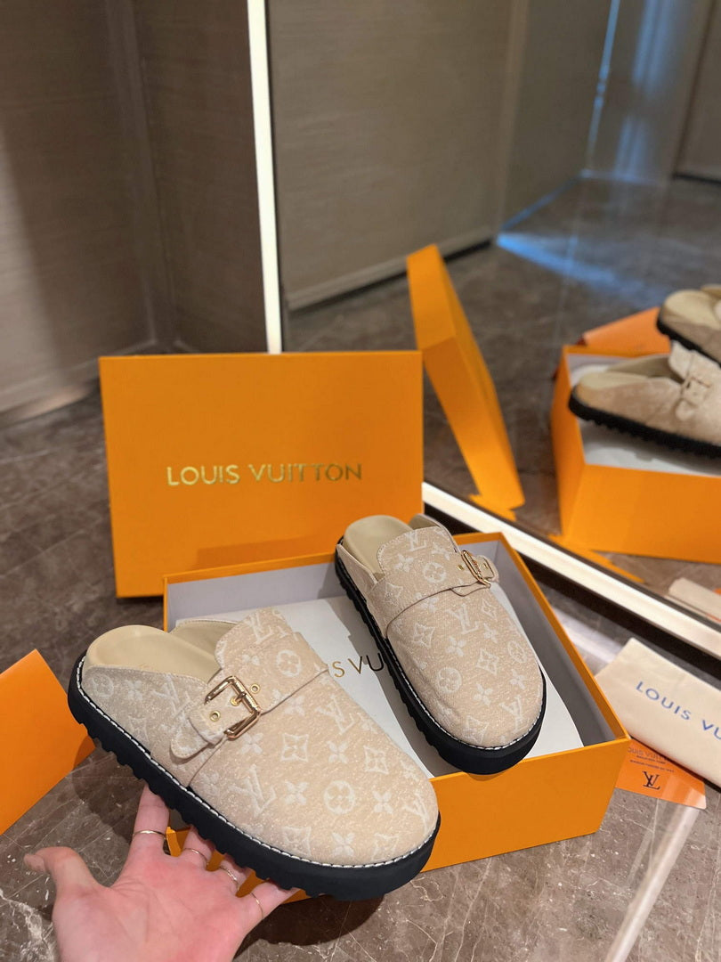 LV 1AB3PU Louis Vuitton LV Cosy Flat Comfort Clogs L99024
