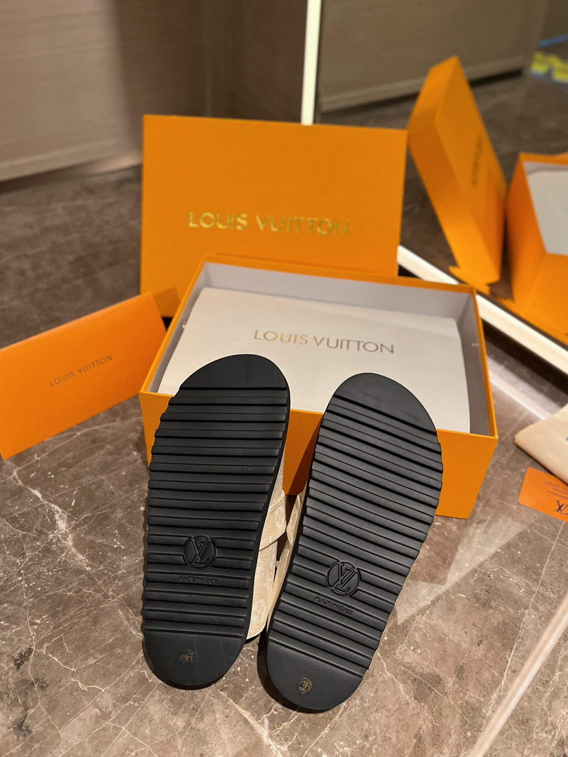 LV 1AB3PU Louis Vuitton LV Cosy Flat Comfort Clogs L99024
