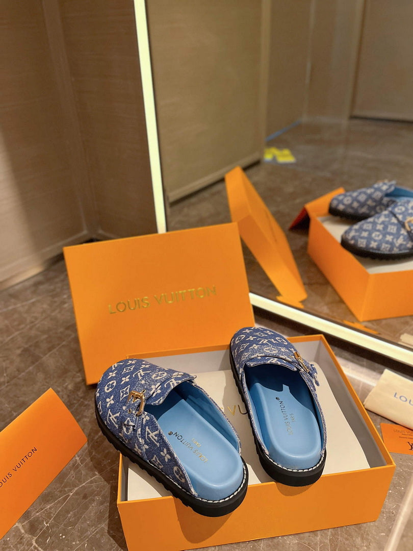 LV 1AB3PU Louis Vuitton LV Cosy Flat Comfort Clogs L99025