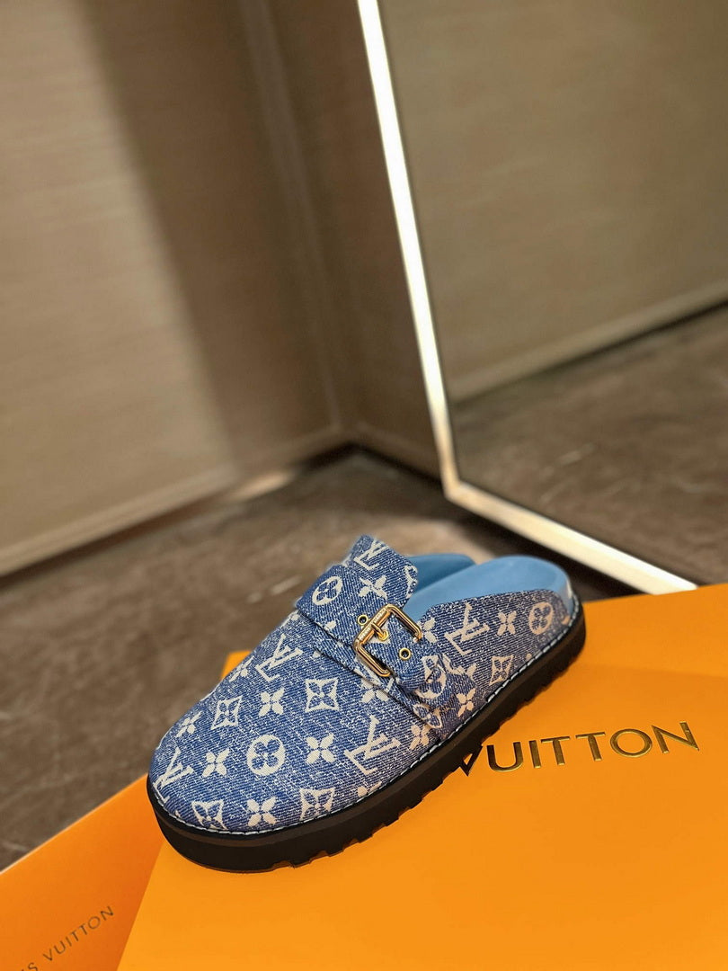 LV 1AB3PU Louis Vuitton LV Cosy Flat Comfort Clogs L99025