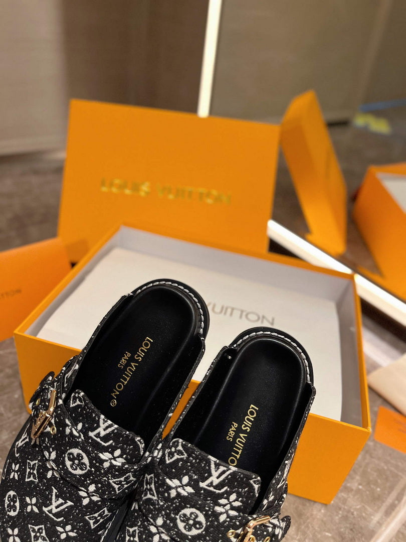 LV 1AB3PU Louis Vuitton LV Cosy Flat Comfort Clogs L99026