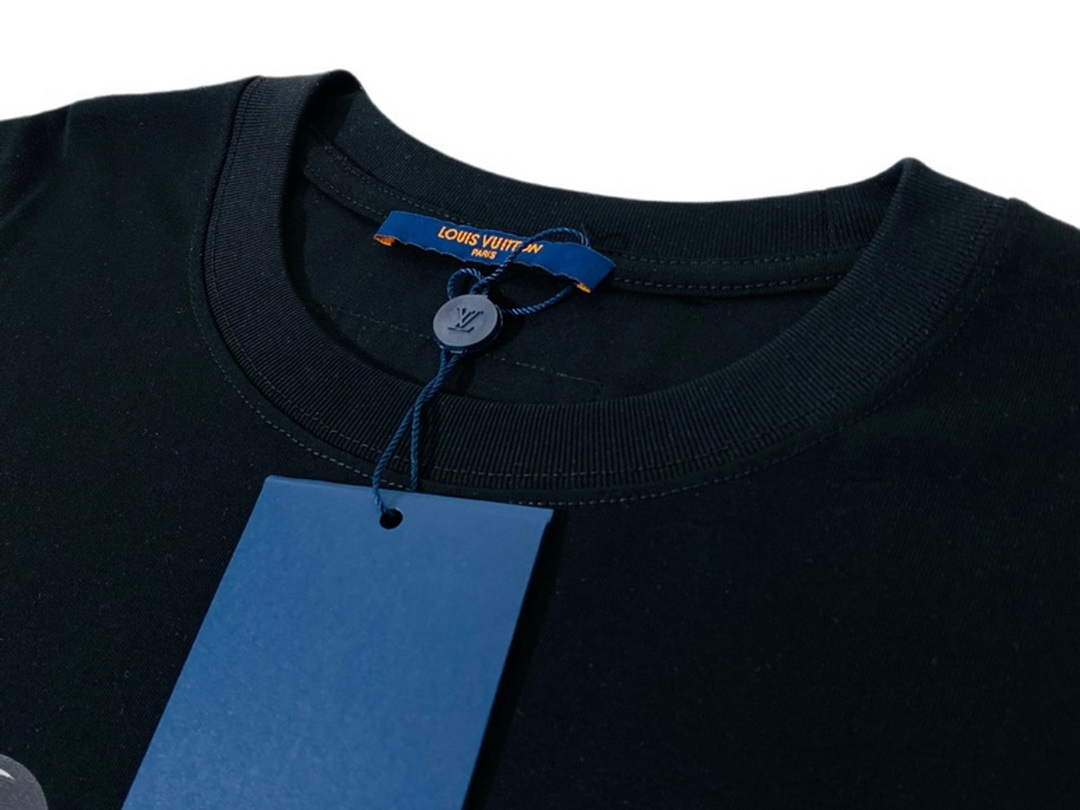 LV 1AB4UM Louis Vuitton Print Cotton Jersey  Men Women's T-shirt L56225