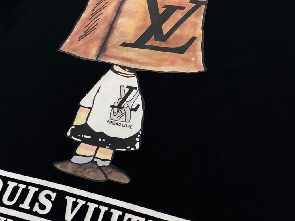 LV 1AB4UM Louis Vuitton Print Cotton Jersey  Men Women's T-shirt L56229