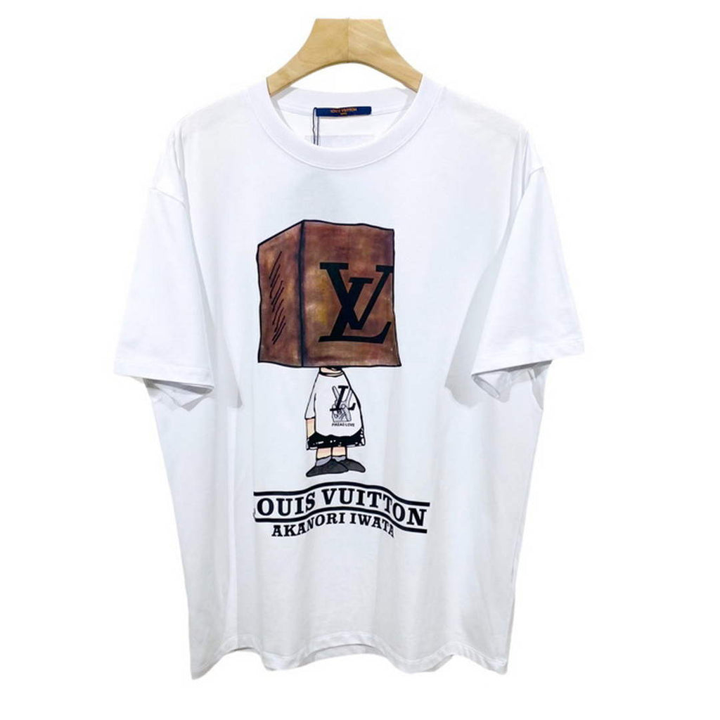 LV 1AB4UM Louis Vuitton Print Cotton Jersey  Men Women's T-shirt L56230