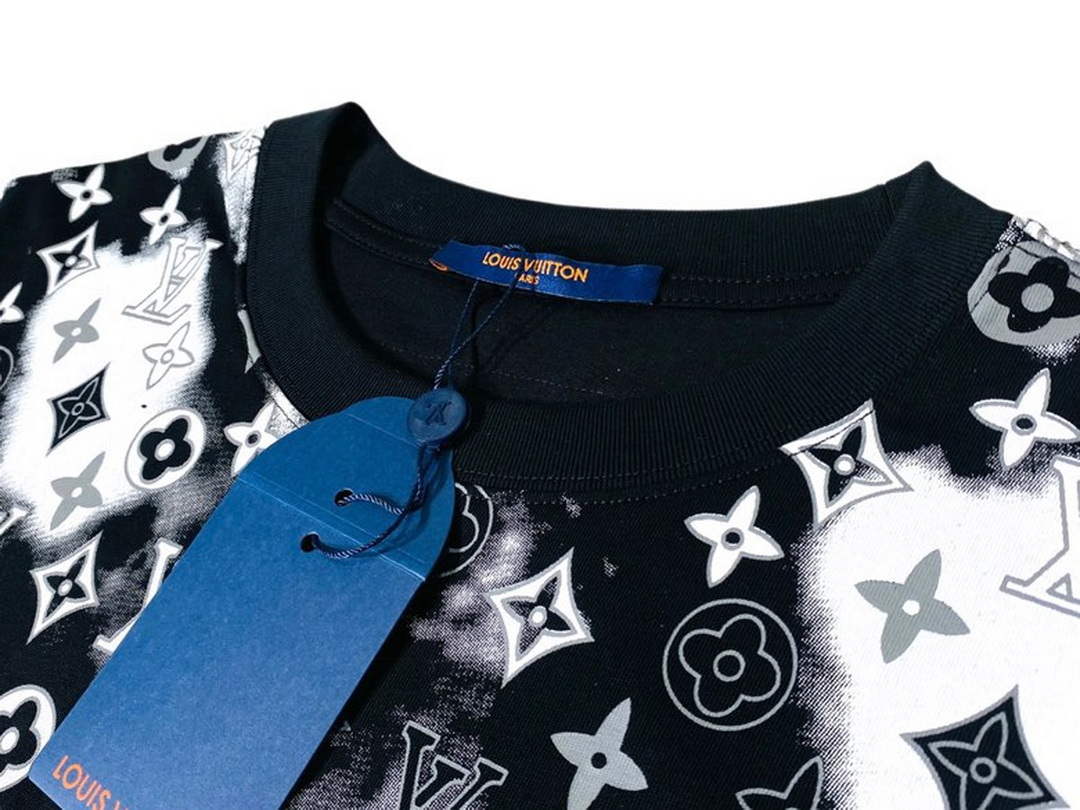 LV 1AB4UM Louis Vuitton Print Cotton Jersey  Men Women's T-shirt L56231