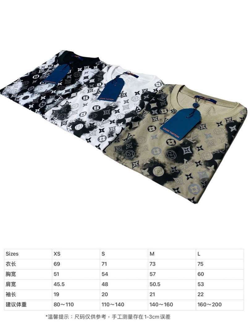 LV 1AB4UM Louis Vuitton Print Cotton Jersey  Men Women's T-shirt L56232
