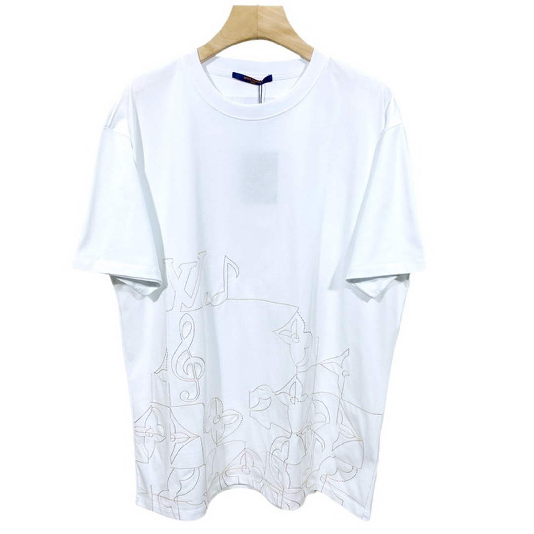 LV 1AB4UM Louis Vuitton Print Cotton Jersey  Men Women's T-shirt L56235