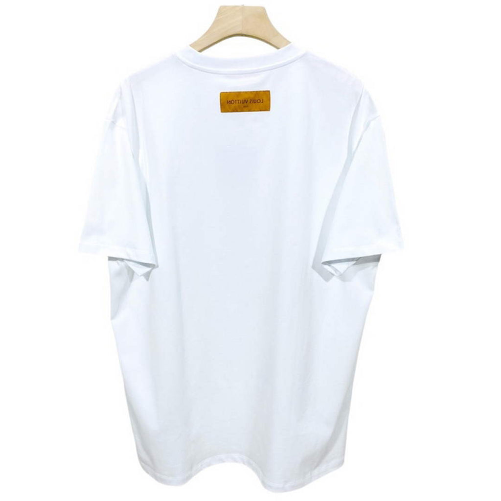 LV 1AB4UM Louis Vuitton Print Cotton Jersey  Men Women's T-shirt L56235