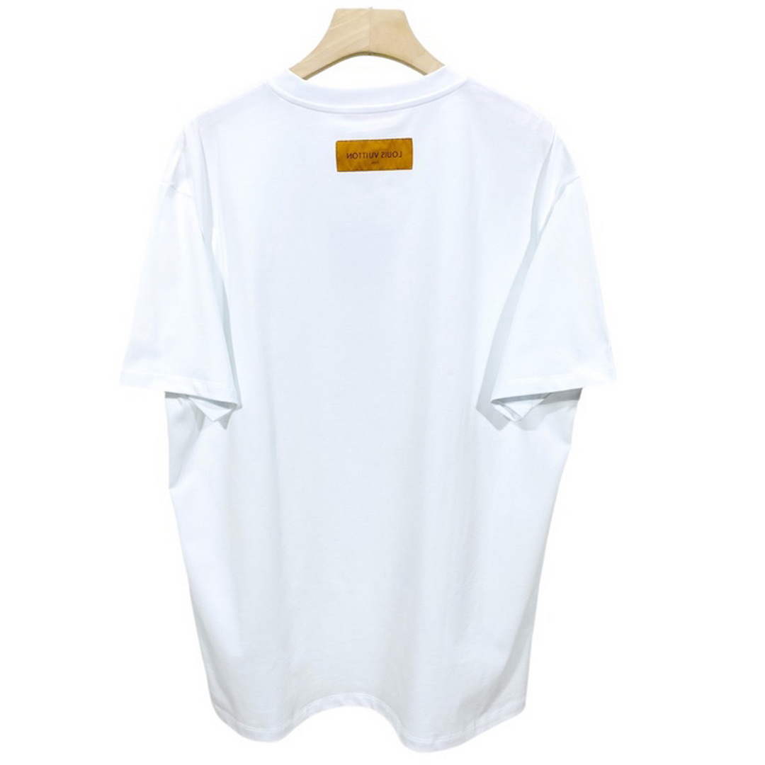LV 1AB4UM Louis Vuitton Print Cotton Jersey  Men Women's T-shirt L56235
