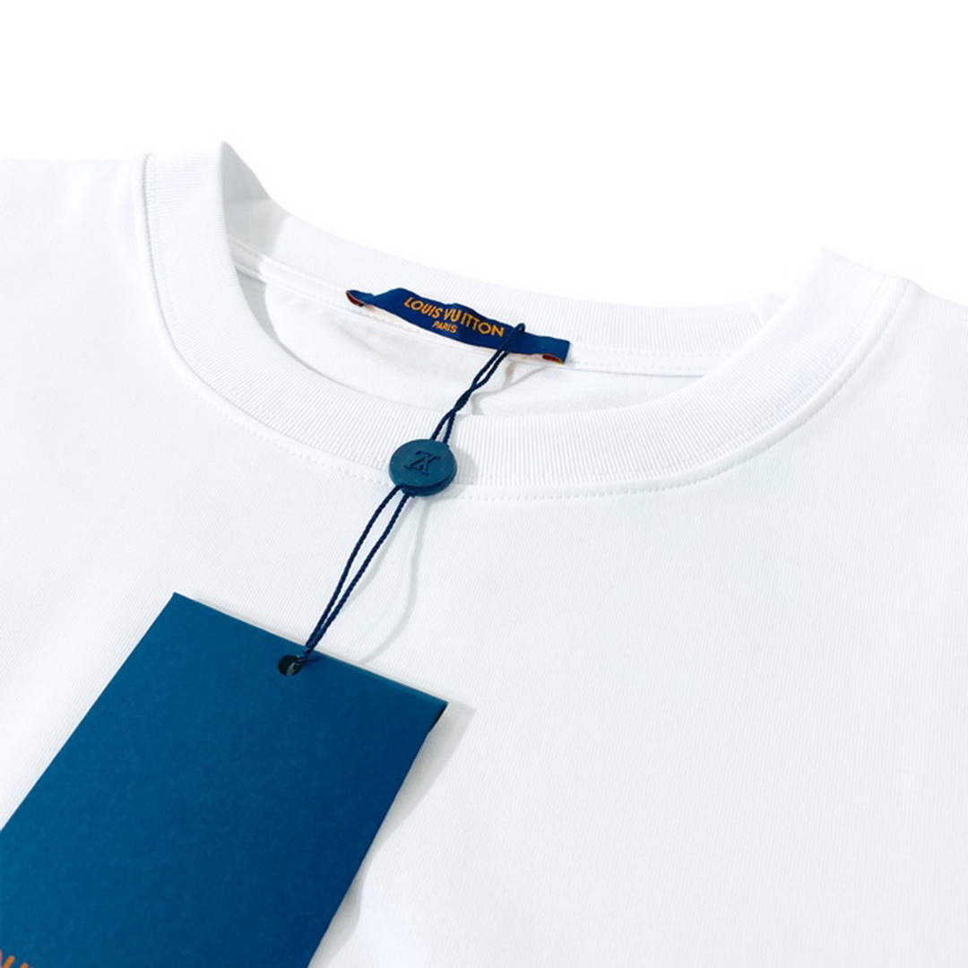 LV 1AB4UM Louis Vuitton Print Cotton Jersey  Men Women's T-shirt L56235