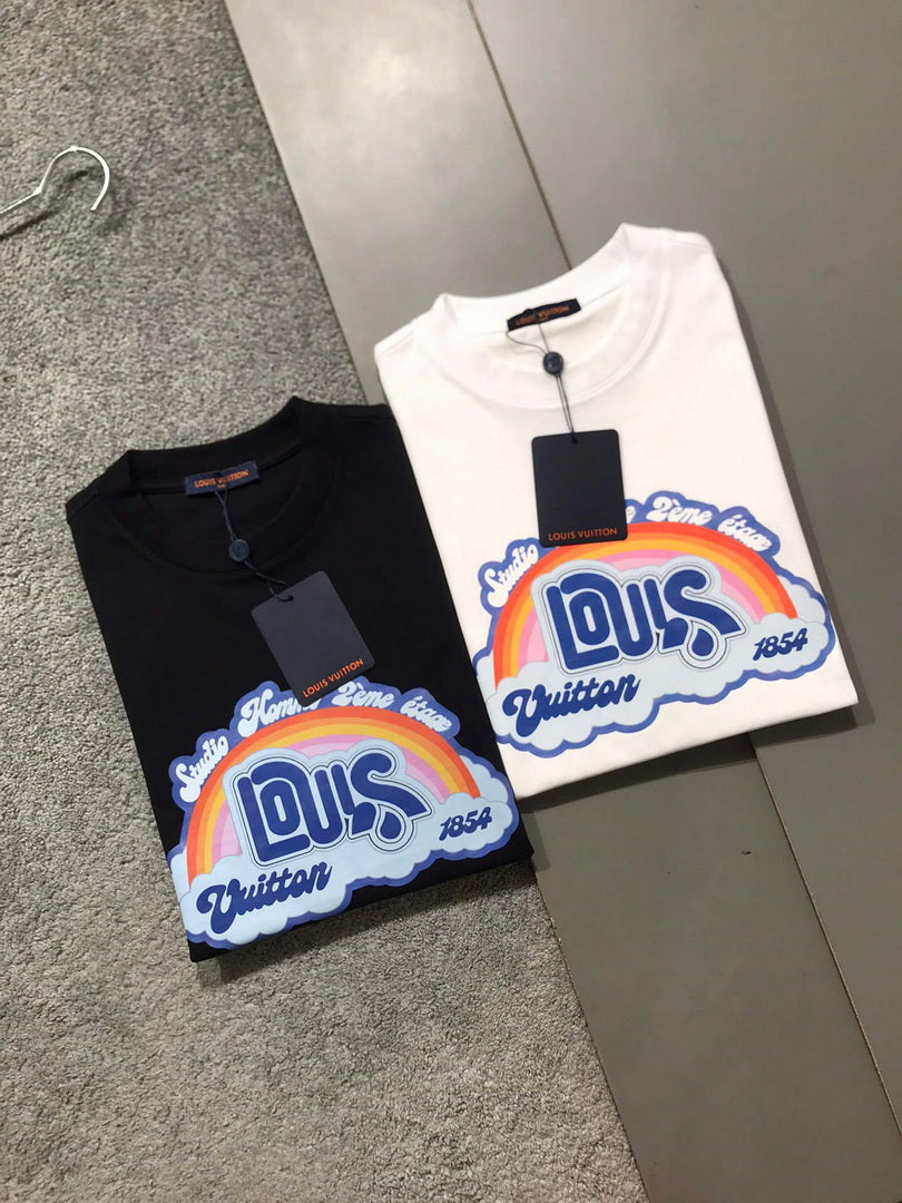 LV 1AB4UO Men's Women's Louis Vuitton Rainbow Printed T-Shirt L66450