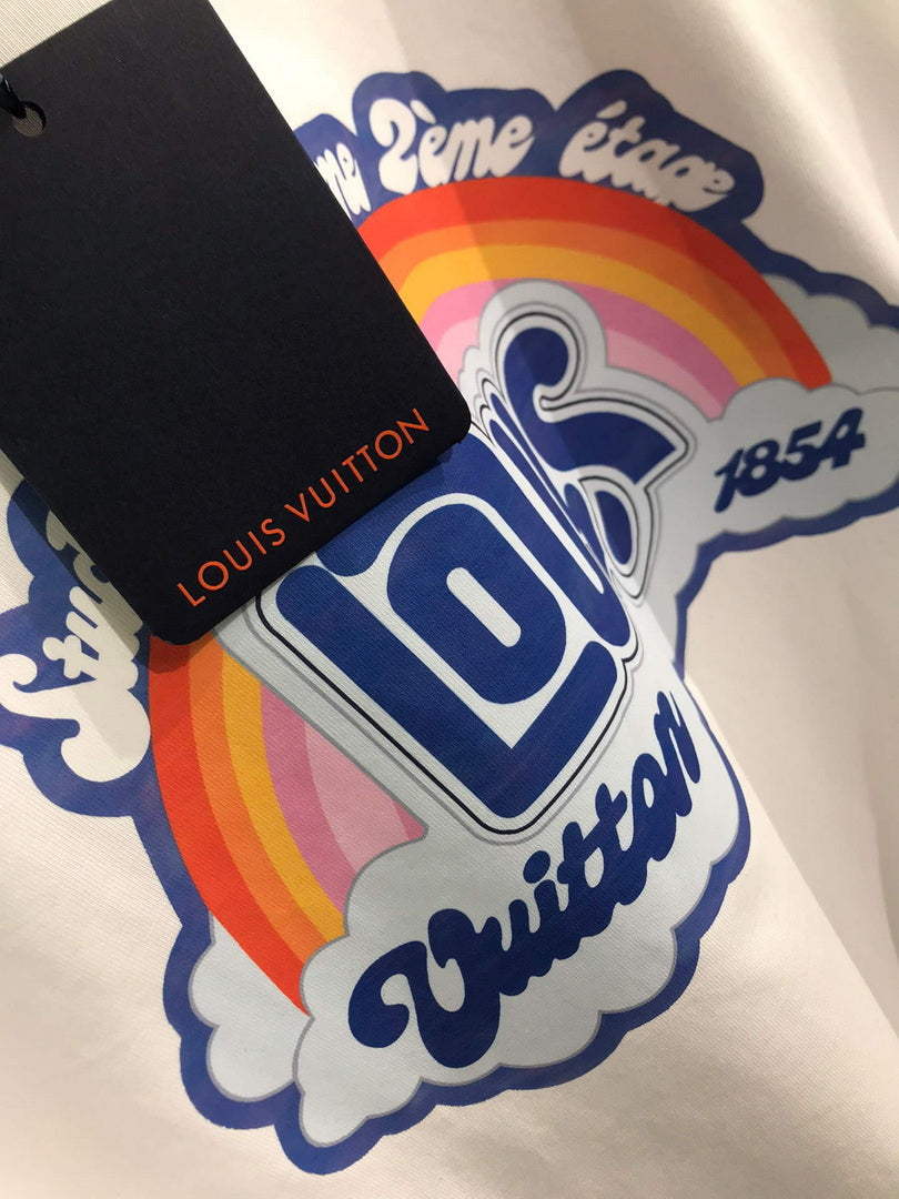 LV 1AB4UO Men's Women's Louis Vuitton Rainbow Printed T-Shirt L66450