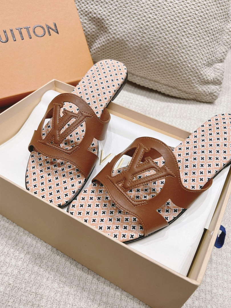 LV 1ABP20 Louis Vuitton LV Isola Flat Mules L66399 - US 4=Euro 35 - View 5