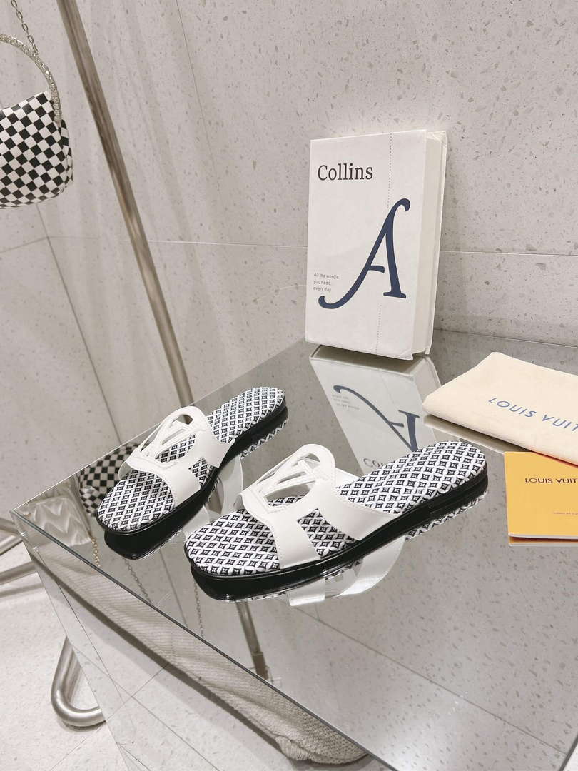 LV 1ABP20 Louis Vuitton LV Isola Flat Mules L66402 - US 4=Euro 35 - View 3