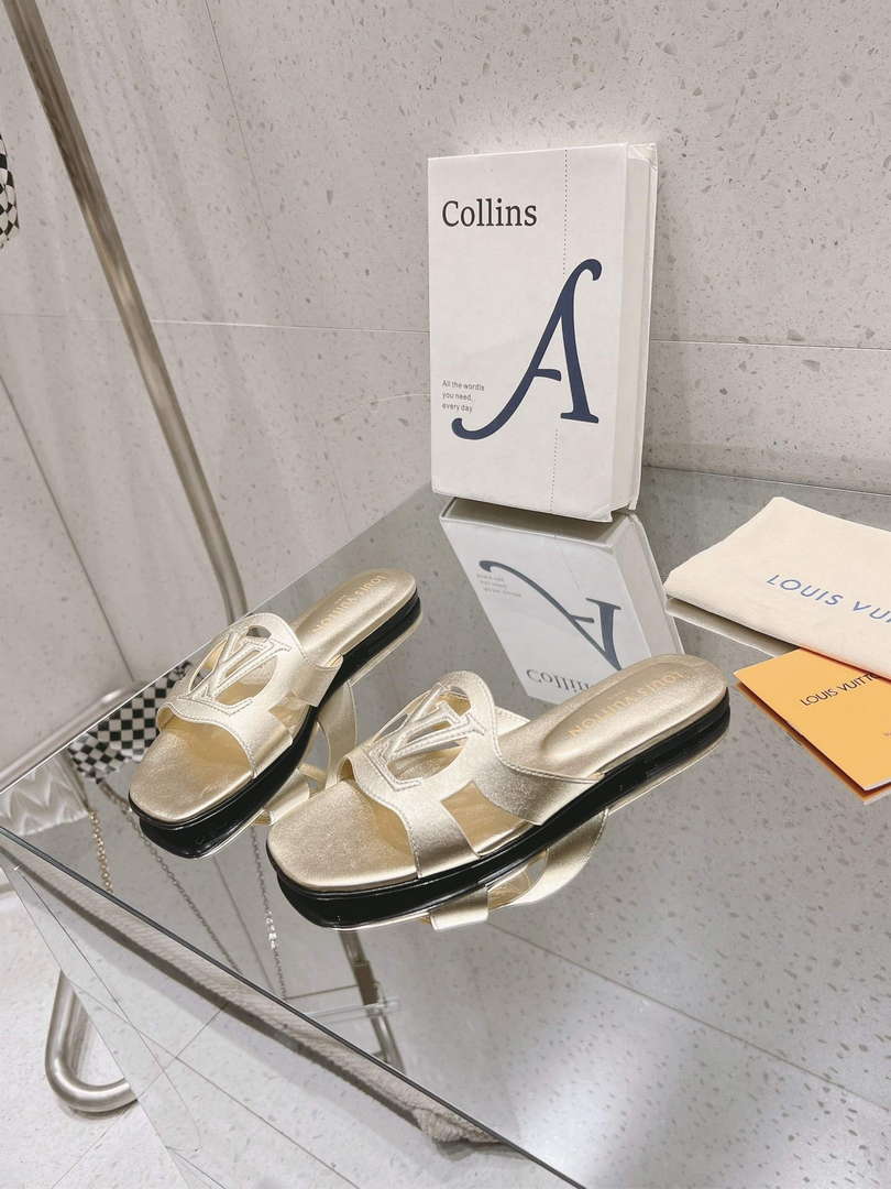 LV 1ABP20 Louis Vuitton LV Isola Flat Mules L66404 - US 4=Euro 35 - View 3