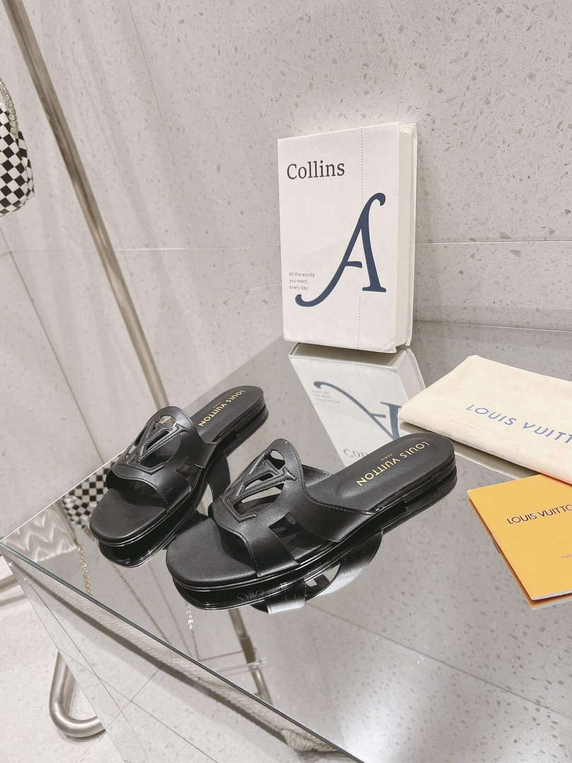 LV 1ABP20 Louis Vuitton LV Isola Flat Mules L66406 - US 4=Euro 35 - View 3