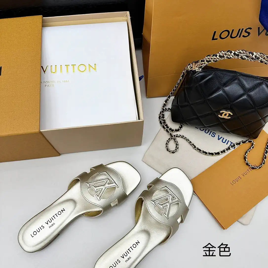 LV 1ABP20 Louis Vuitton LV Isola Slippers Flat Mules L66450