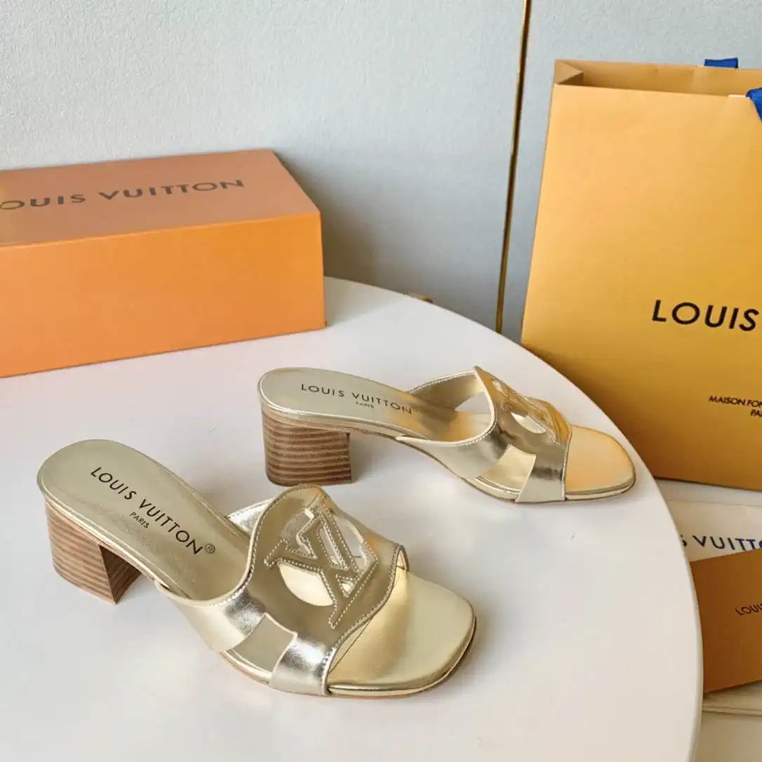 LV 1ABP20 Louis Vuitton LV Isola Slippers Flat Mules L66452 Heel 4.5cm