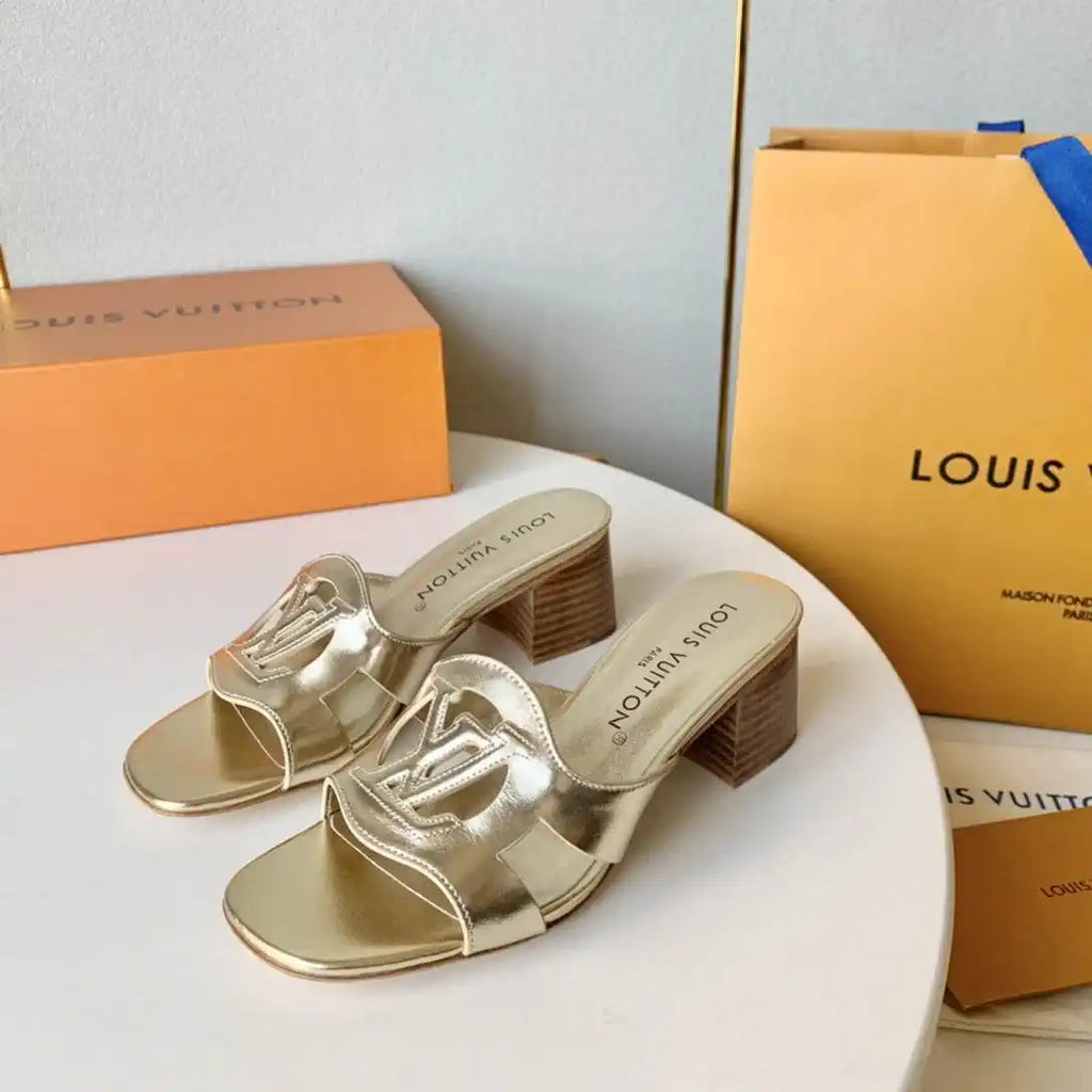 LV 1ABP20 Louis Vuitton LV Isola Slippers Flat Mules L66452 Heel 4.5cm