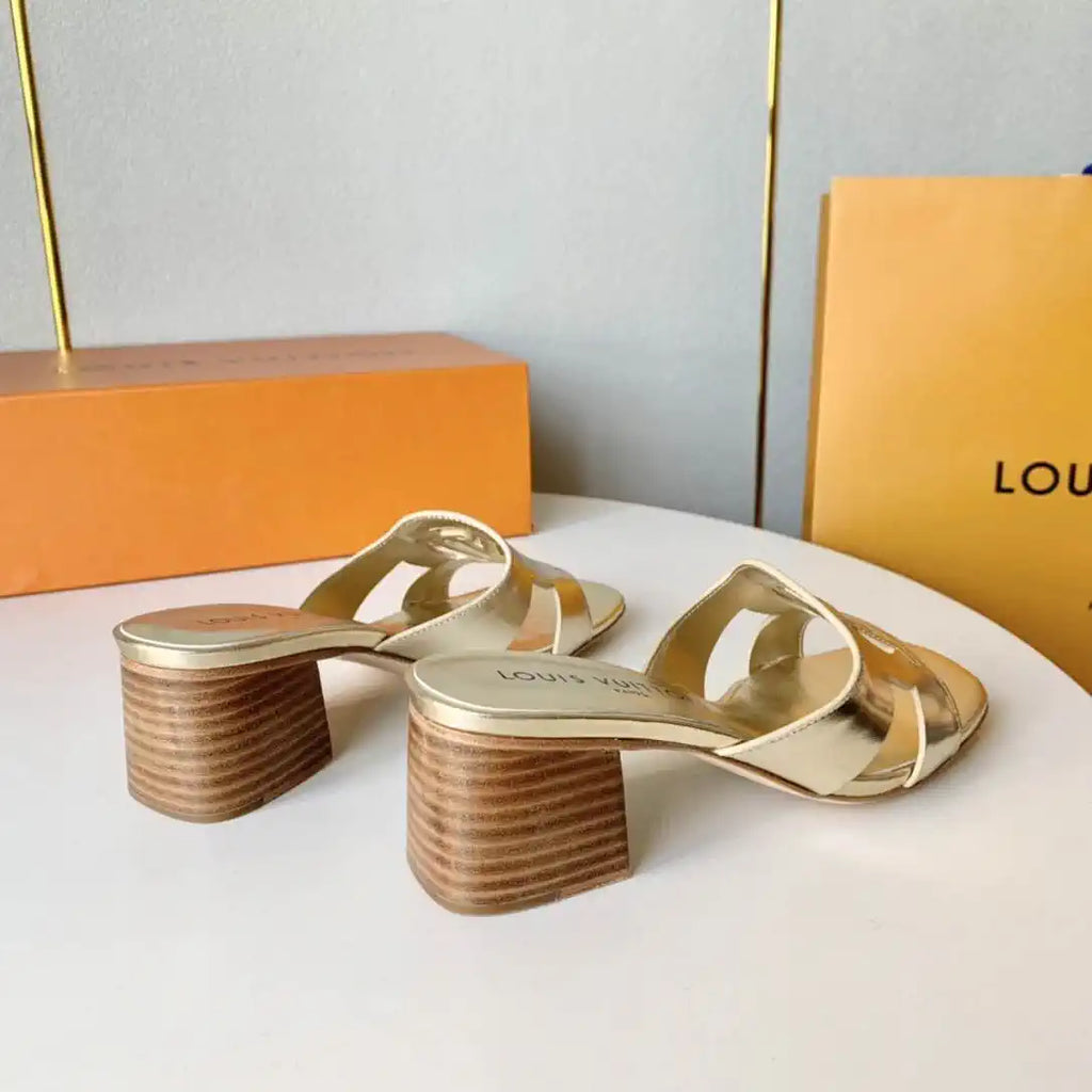 LV 1ABP20 Louis Vuitton LV Isola Slippers Flat Mules L66452 Heel 4.5cm