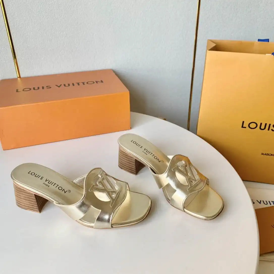 LV 1ABP20 Louis Vuitton LV Isola Slippers Flat Mules L66452 Heel 4.5cm