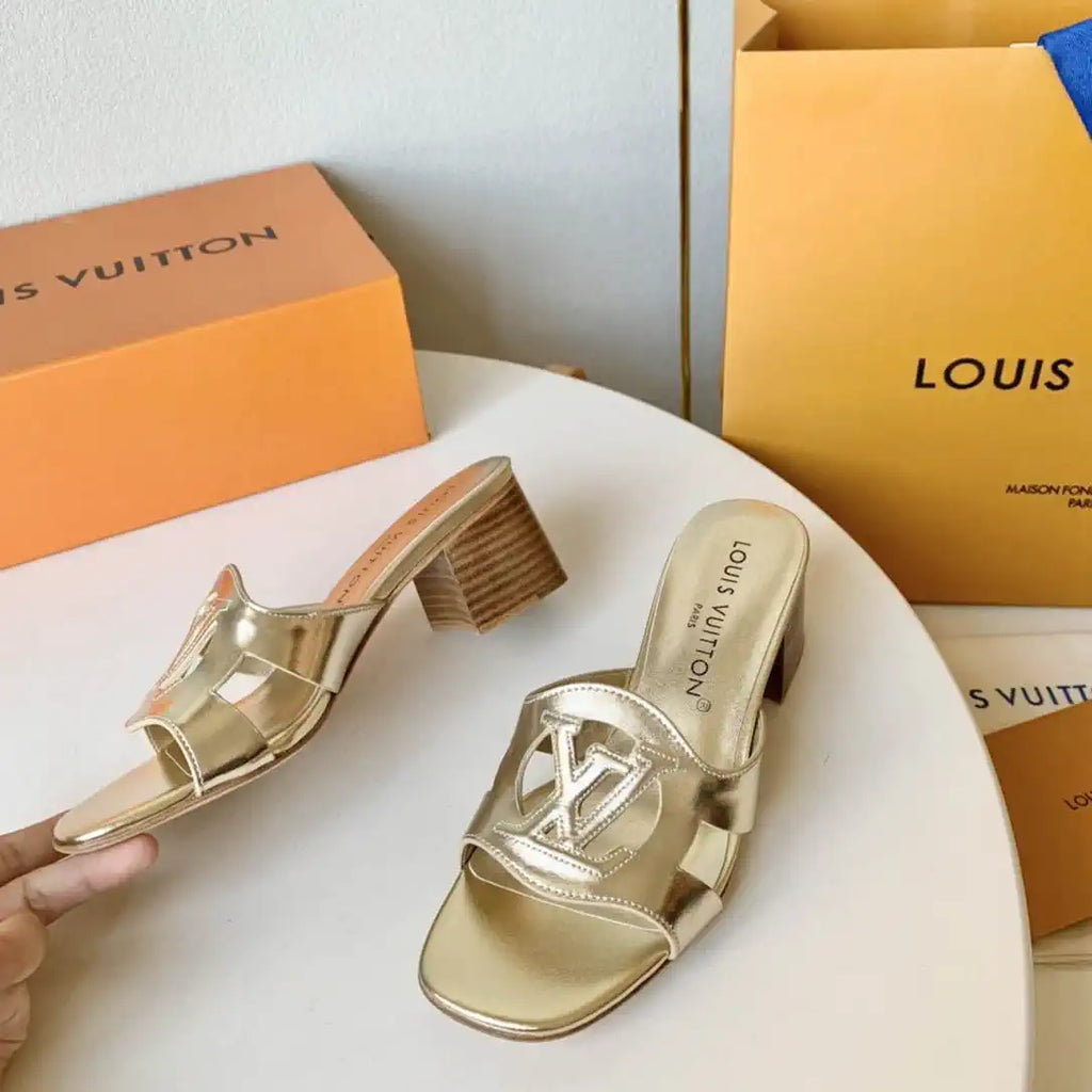 LV 1ABP20 Louis Vuitton LV Isola Slippers Flat Mules L66452 Heel 4.5cm