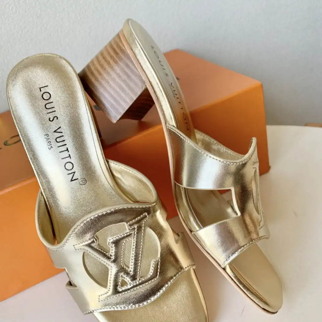LV 1ABP20 Louis Vuitton LV Isola Slippers Flat Mules L66452 Heel 4.5cm