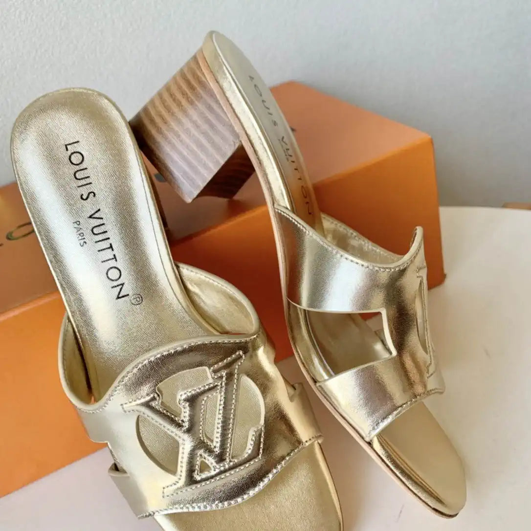 LV 1ABP20 Louis Vuitton LV Isola Slippers Flat Mules L66452 Heel 4.5cm