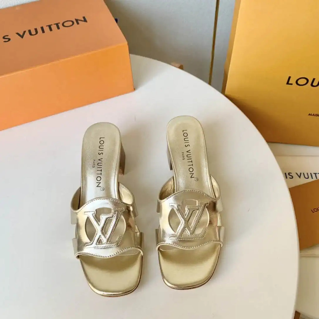 LV 1ABP20 Louis Vuitton LV Isola Slippers Flat Mules L66452 Heel 4.5cm