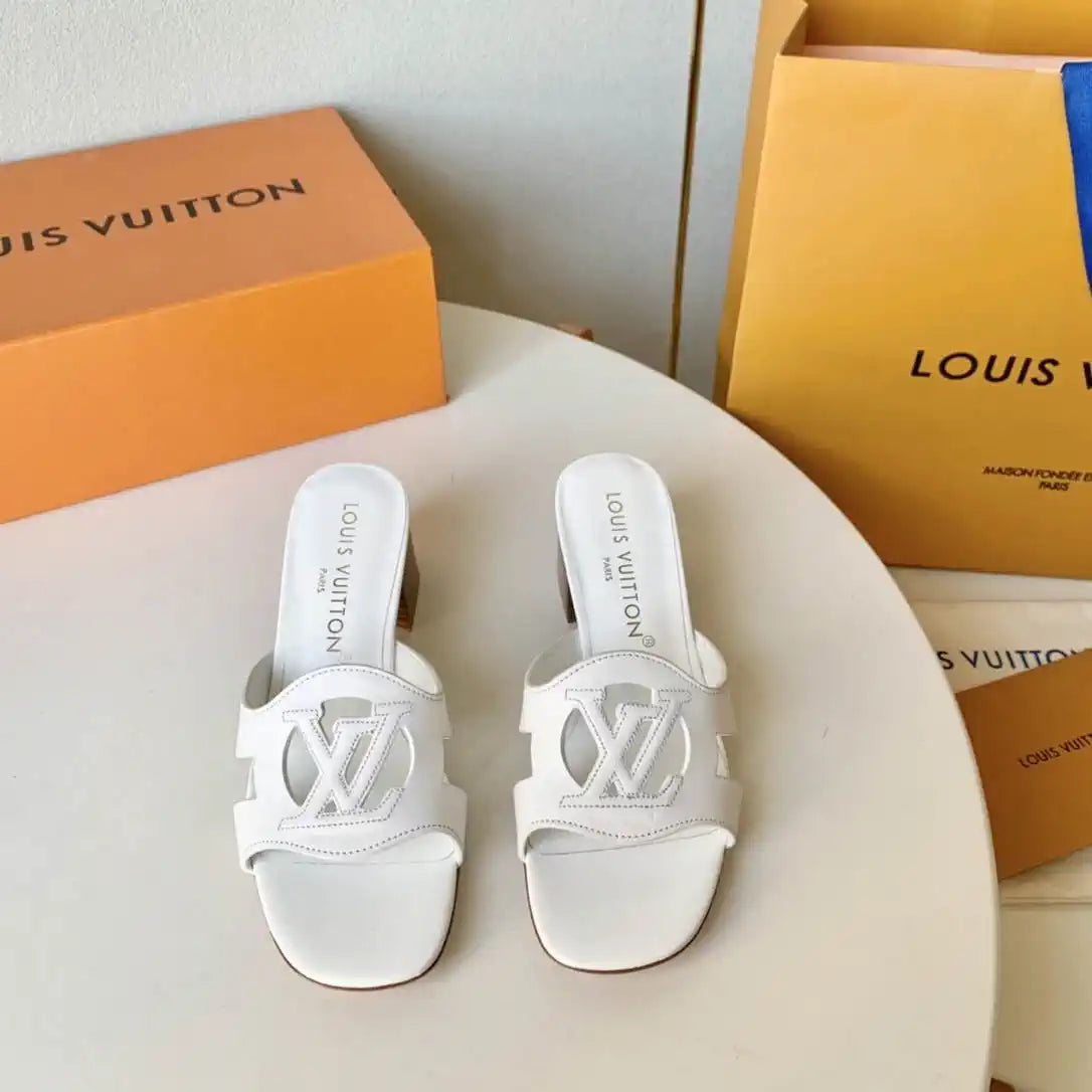 LV 1ABP20 Louis Vuitton LV Isola Slippers Flat Mules L66452 Heel 4.5cm