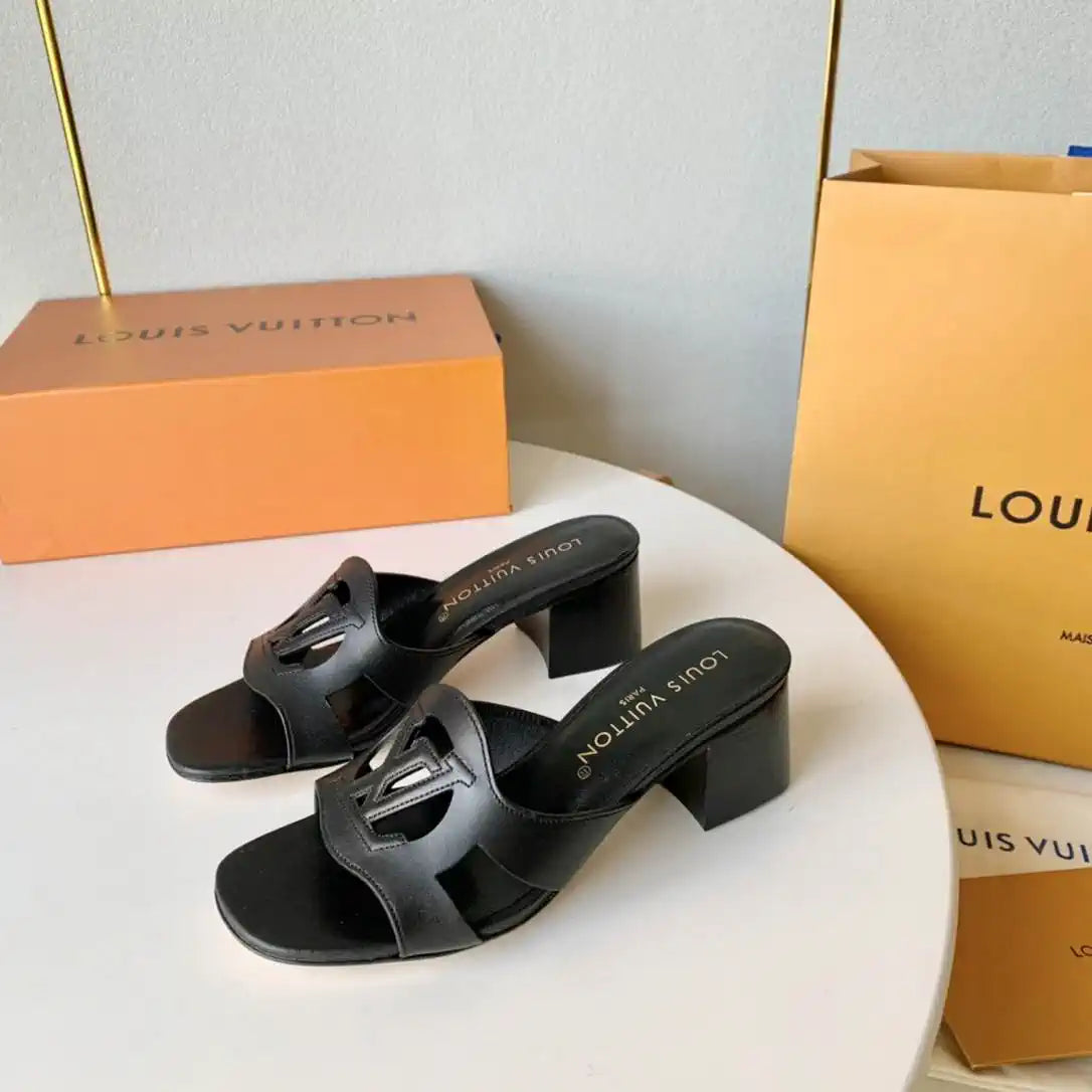 LV 1ABP20 Louis Vuitton LV Isola Slippers Flat Mules L66452 Heel 4.5cm