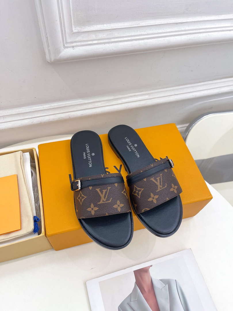 LV 1ABV0K Louis Vuitton Lock It Flat Mule L66279