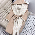 LV 1AC4EB Louis Vuitton Reversible Signature Hooded Wrap Coat L35821 - S - View 1
