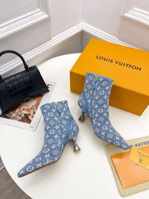 LV 1ACAKQ Louis Vuitton Women's Shoes Sparkle Ankle Boots L75204 - 35 - View 3
