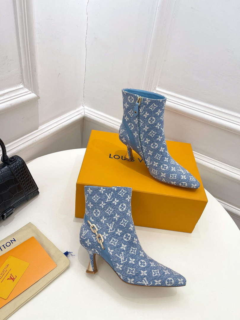 LV 1ACAKQ Louis Vuitton Women's Shoes Sparkle Ankle Boots L75204