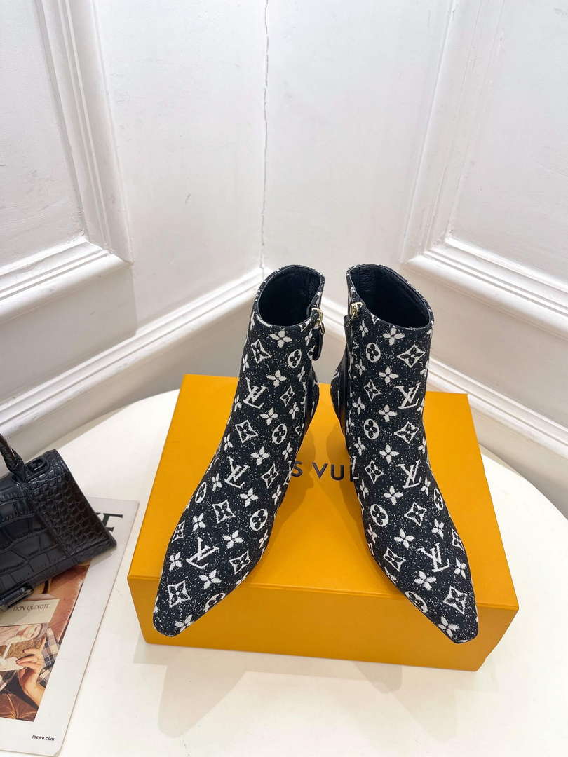 LV 1ACAKQ Louis Vuitton Women's Shoes Sparkle Ankle Boots L75205
